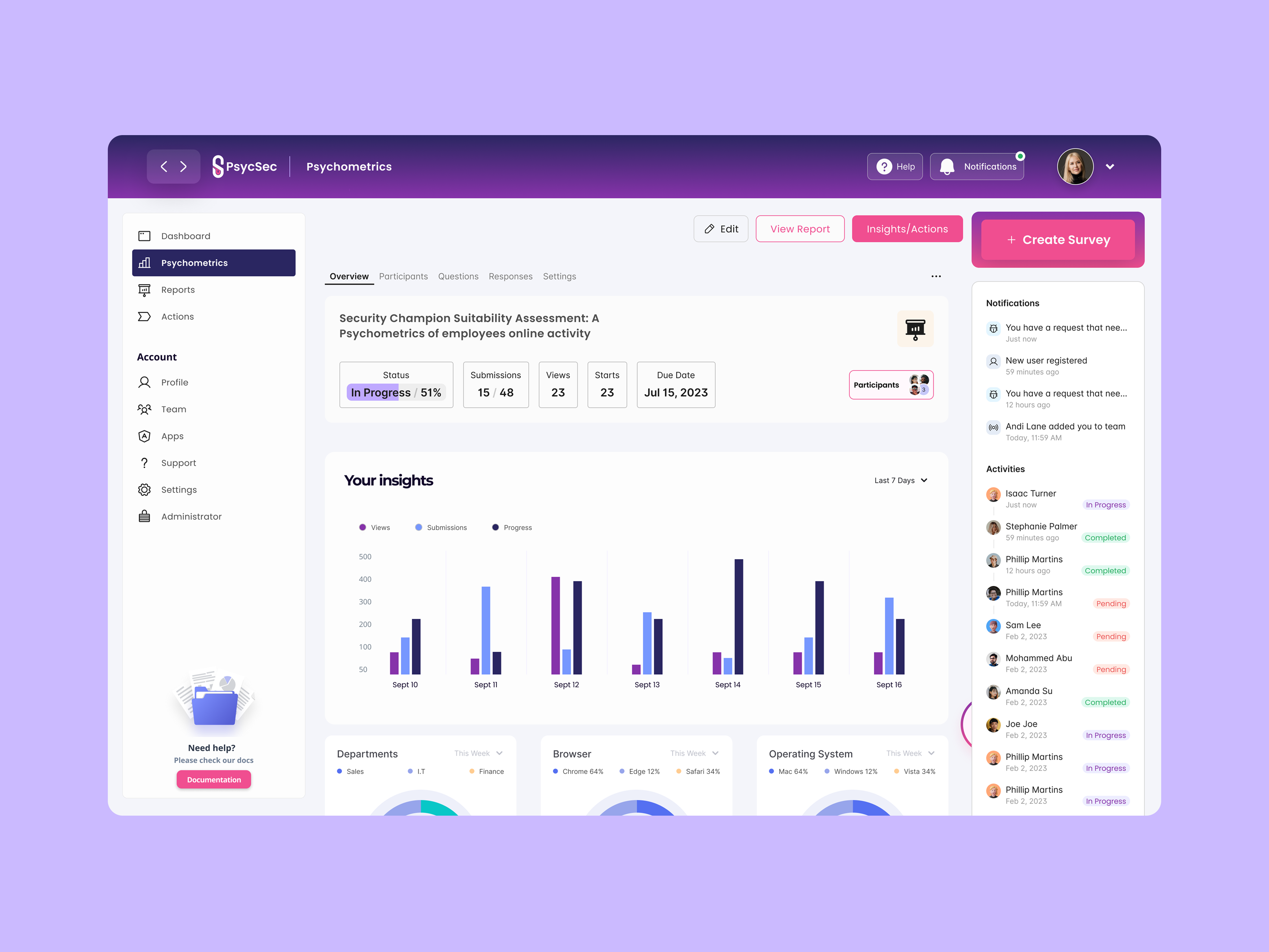 PsycSec psychometrics screen